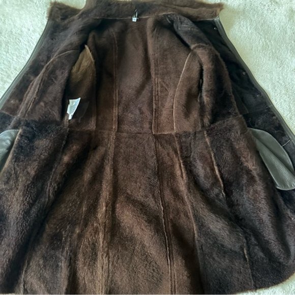 Artico Hand Made in Italy Shearling Coat sz 42 4-6 - Picture 10 of 15